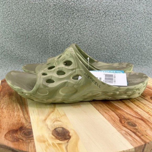 Merrell Sandals Men\'s Hydro Slide Beige Green Open Toe Slip-On Sz 11 main image 5